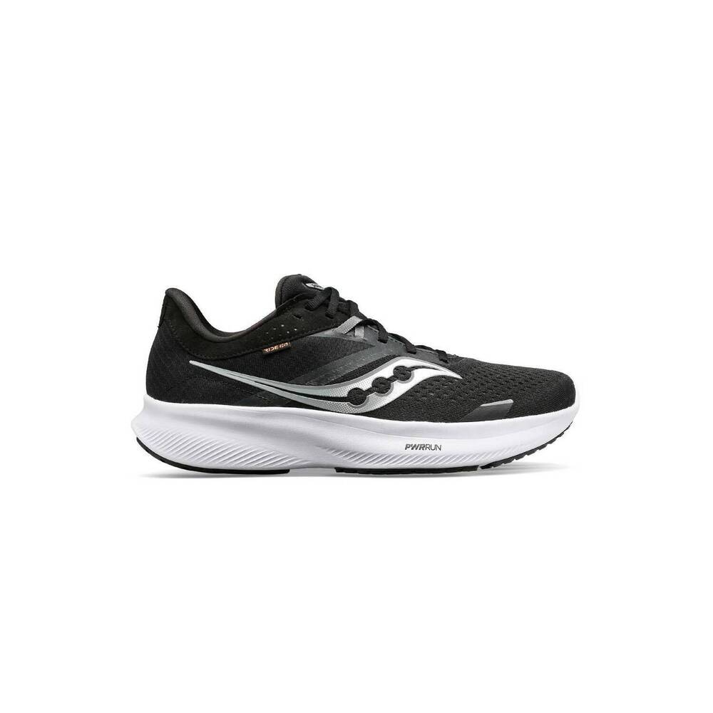 NEW SAUCONY women's ride 16 running shoes - wide in black/white